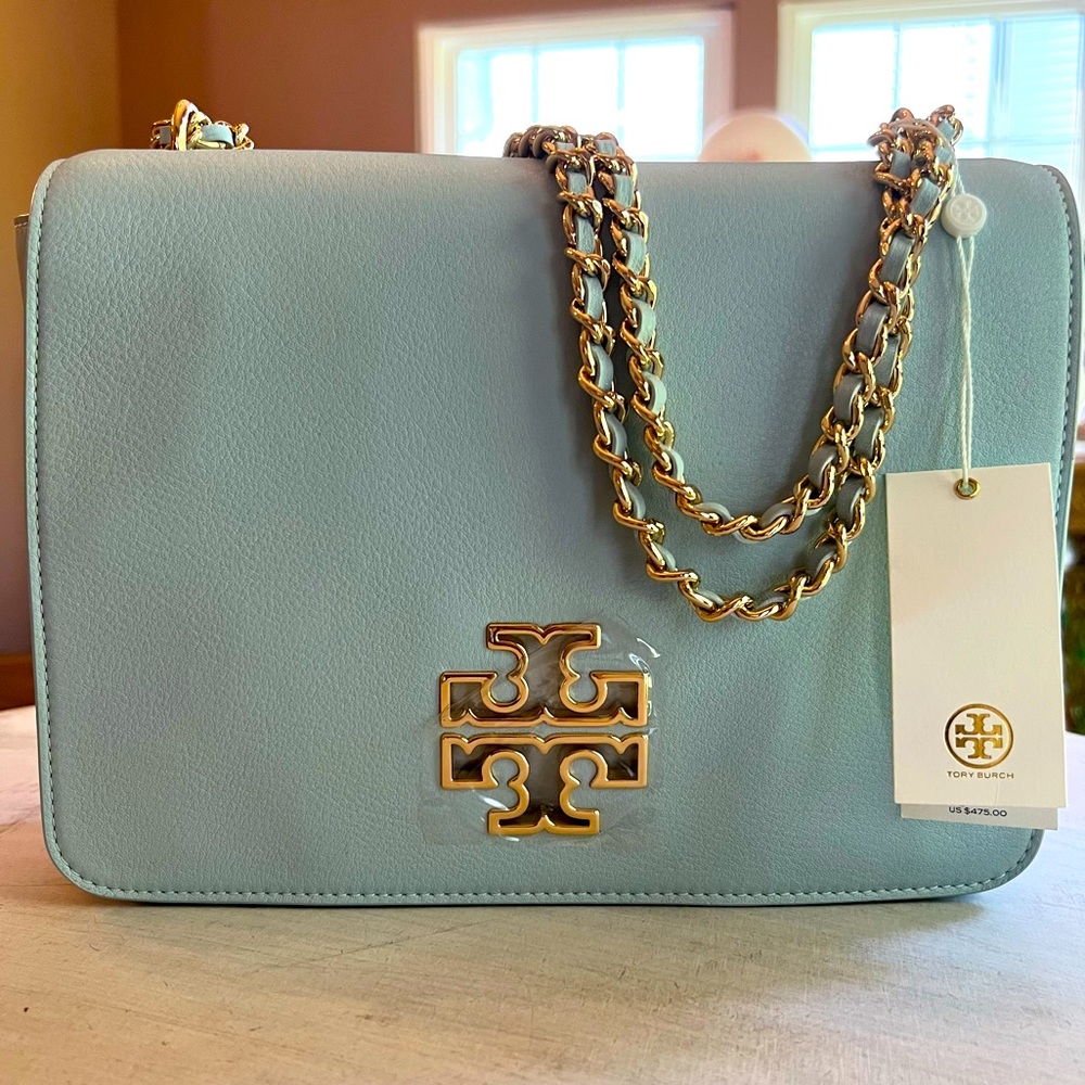 Tory Burch - Seltzer Britten Large Adjustable Leather Shoulder Bag